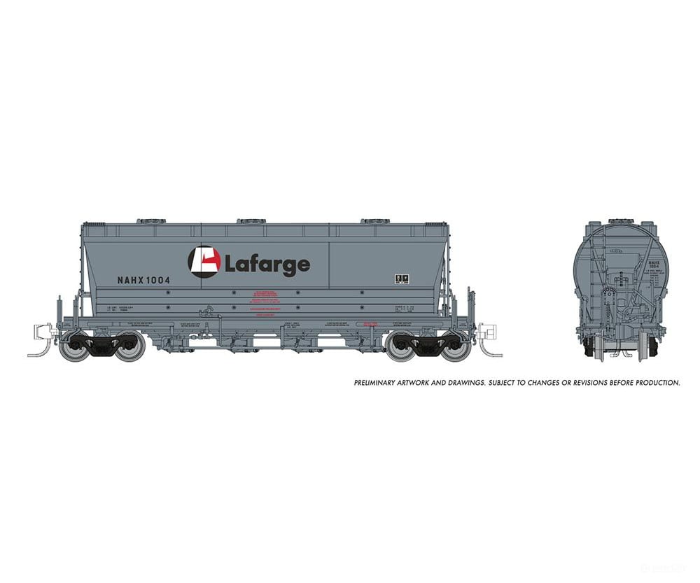 Rapido 533011A N Flexi Flo Hopper (Late): NAHX Lafarge: Single Car - Freight Cars
