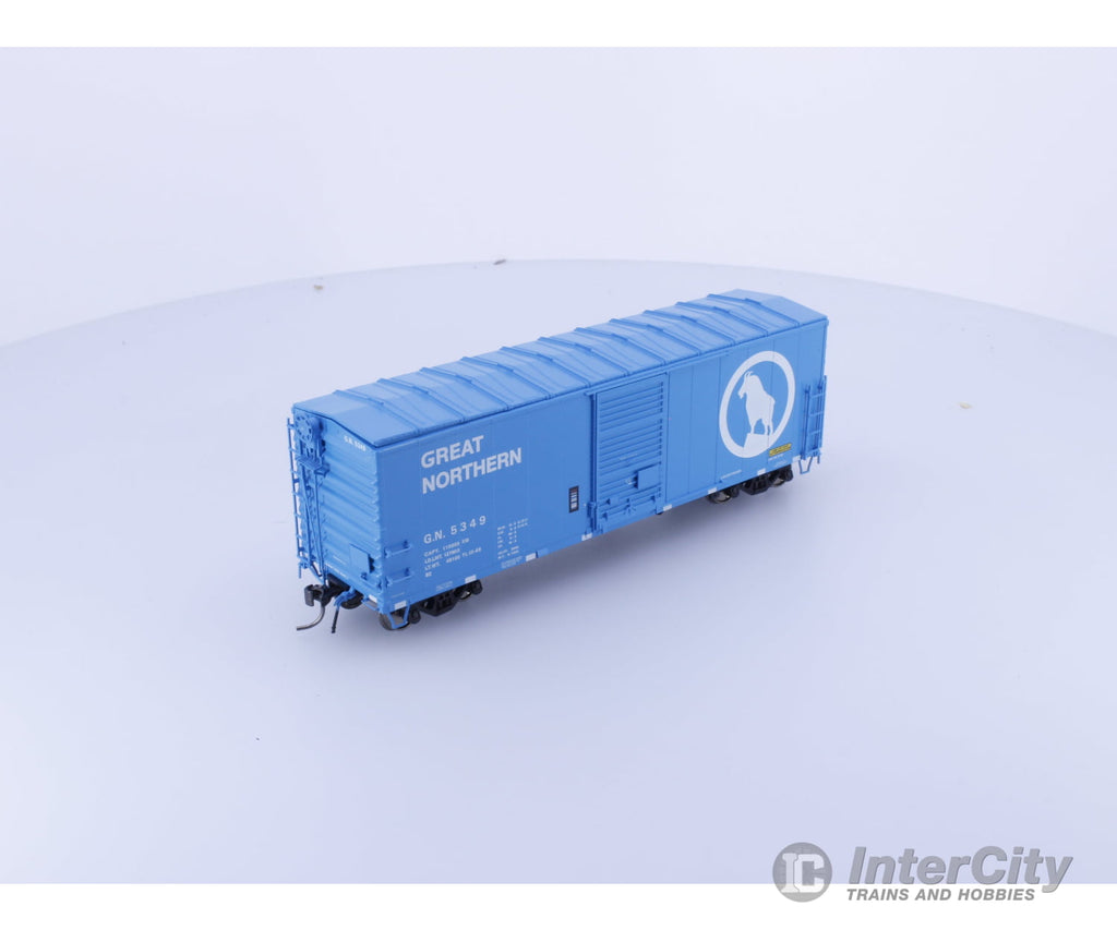 Rapido 5349 HO 40’ Box Car With Late IDNE Big Sky Blue Great Northern (GN) 5349 Freight Cars