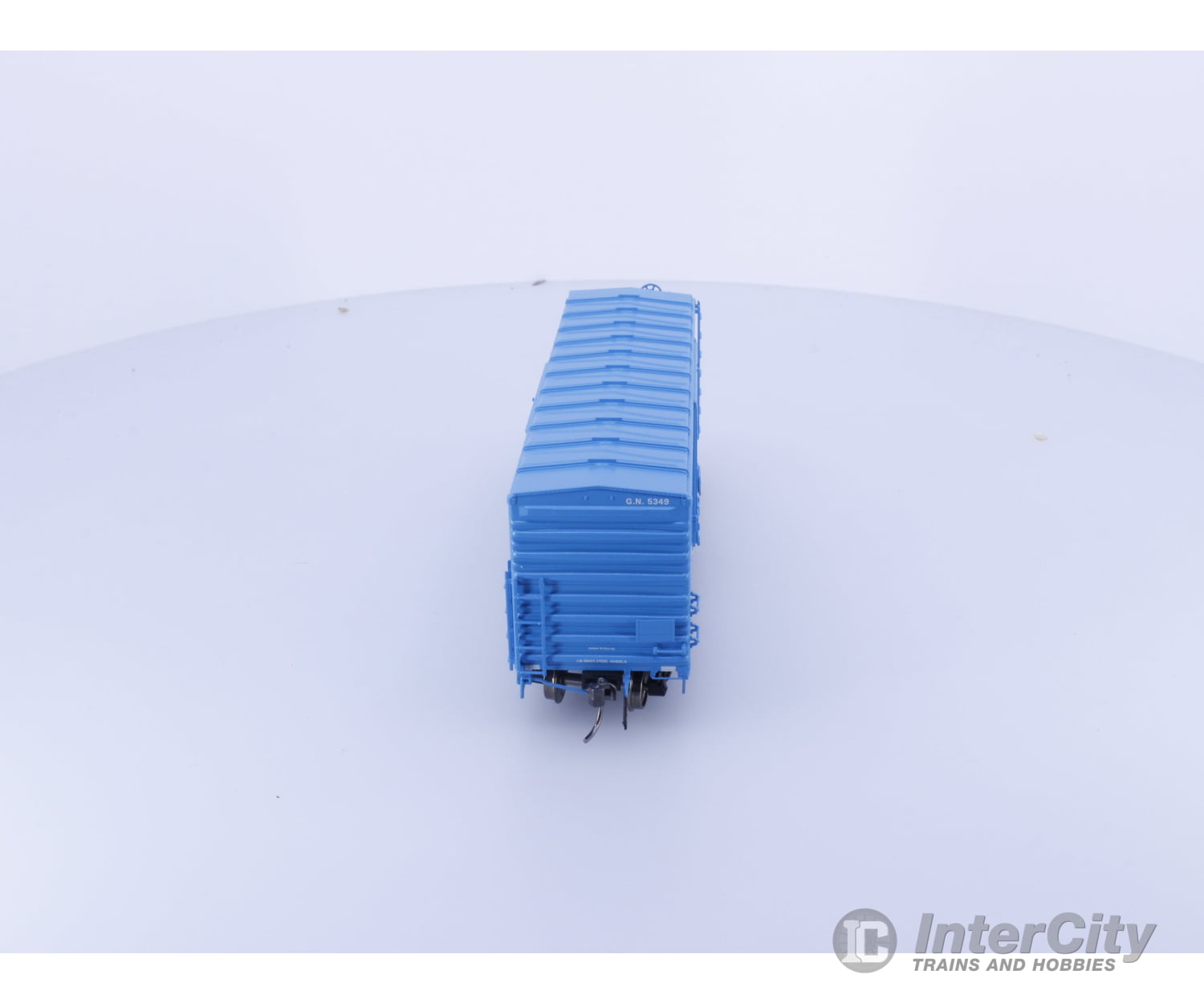 Rapido 5349 HO 40’ Box Car With Late IDNE Big Sky Blue Great Northern (GN) 5349 Freight Cars