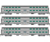 Rapido 545002 N Gallery Commuter Car: Burlington Northern: Set #2 (Coaches: 742 753 766) Passenger