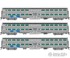 Rapido 545005 N Gallery Commuter Car: Metra - Bn Logo: Set #3 (Coaches: 749 756 760) Passenger Cars