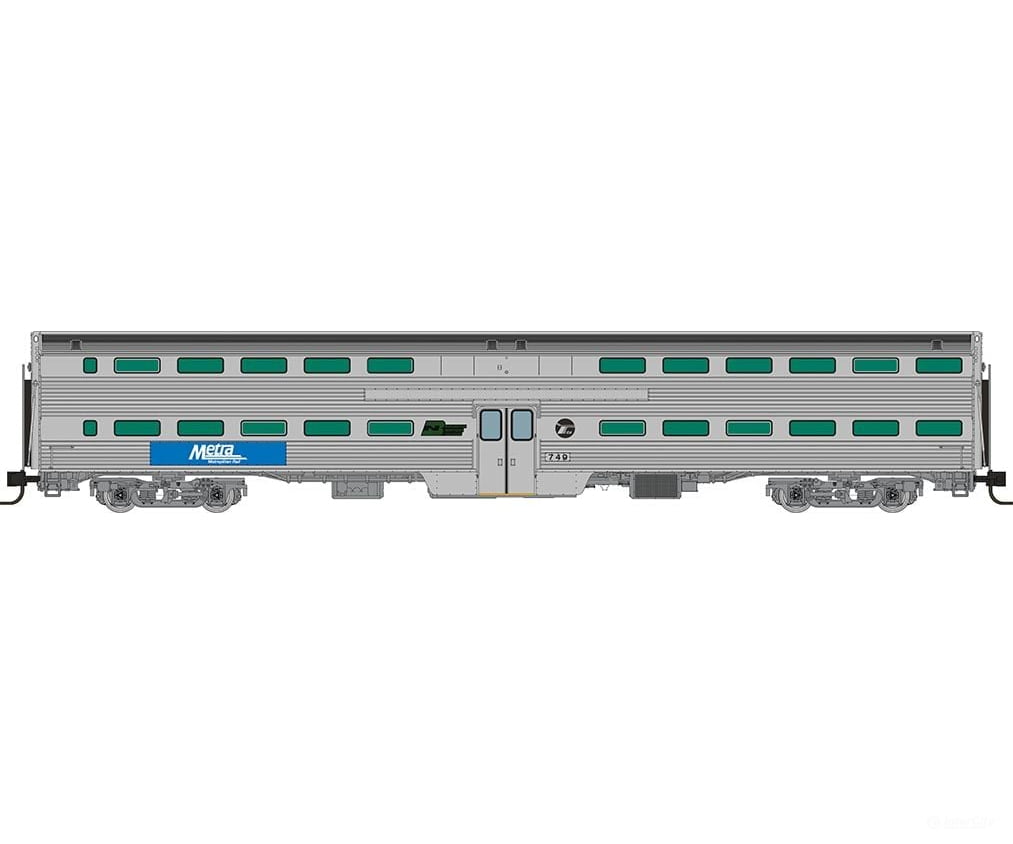 Rapido 545005A N Gallery Commuter Car: Metra - Bn Logo Coach: Single Car Passenger Cars