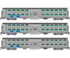 Rapido 545011 N Gallery Commuter Car: Metra - Bnsf Swoosh: Set #3 (Coaches: 741 750 777) Passenger