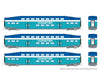 Rapido 546012 N Bilevel Commuter Car: Coaster - Early: Set #3 (Coaches: 2401 2403 2406) Passenger