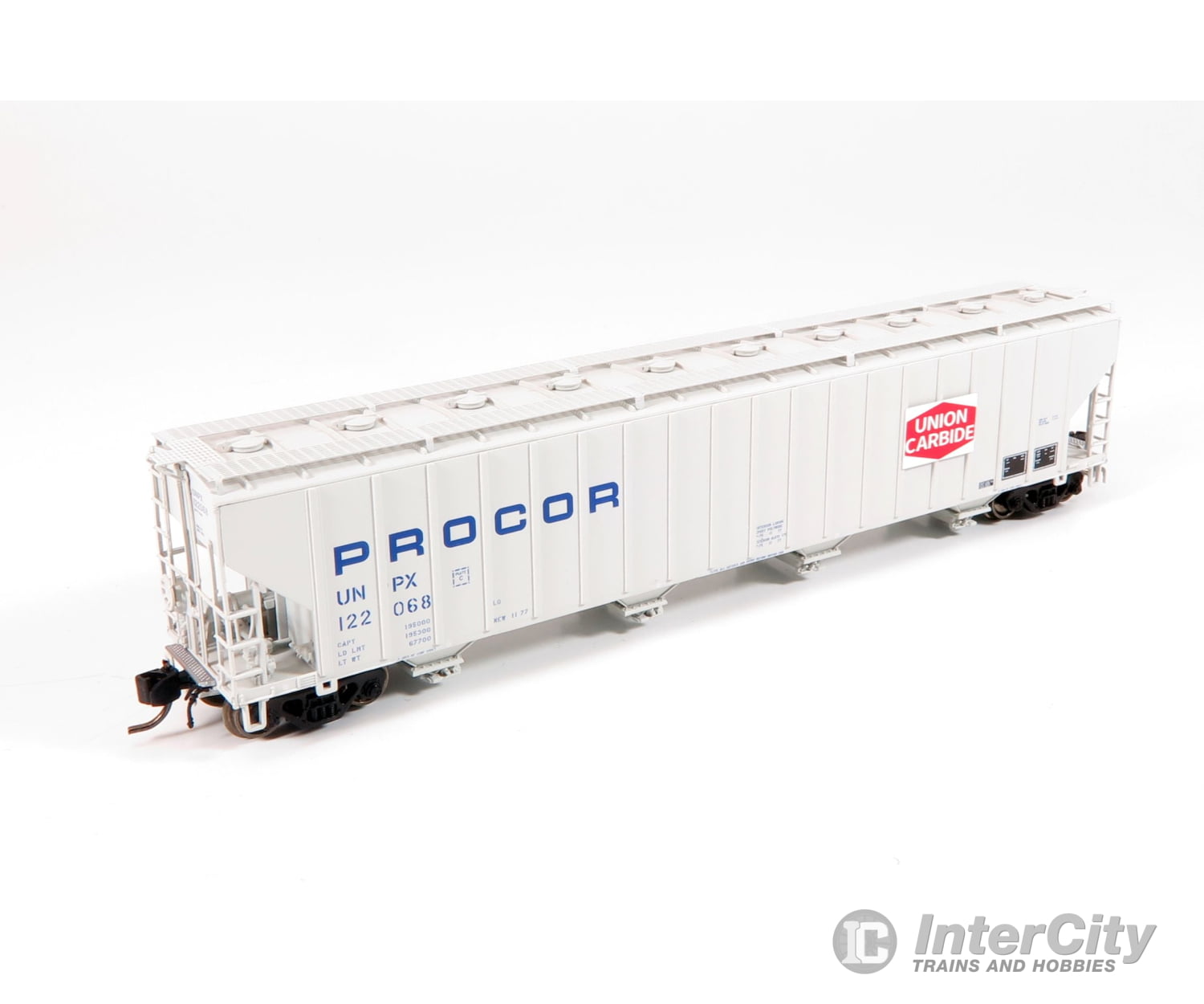 Rapido 560003 N Procor 5820 Covered Hopper: Unpx - W/ Union Carbide: 6-Pack