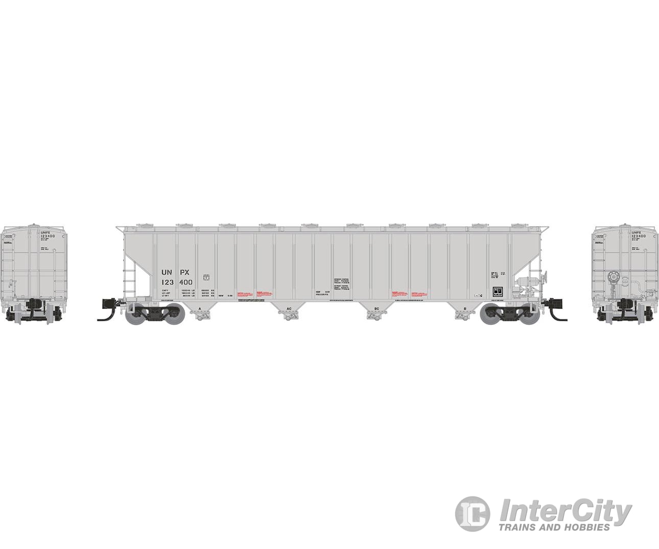 Rapido 560007A N Procor 5820 Covered Hopper: Unpx - No Logo: Single Car