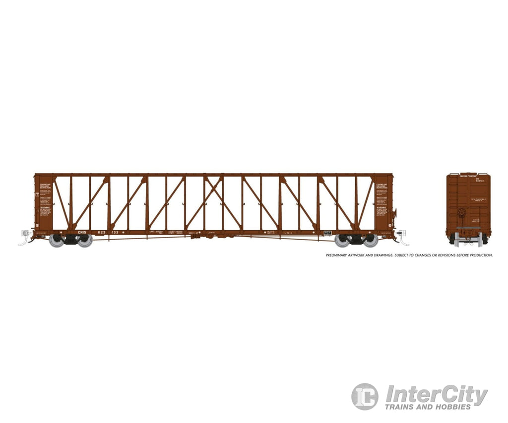 Rapido 562010A N NSC Centerbeam Flatcar: CNIS - Brown: Single Car Freight Cars