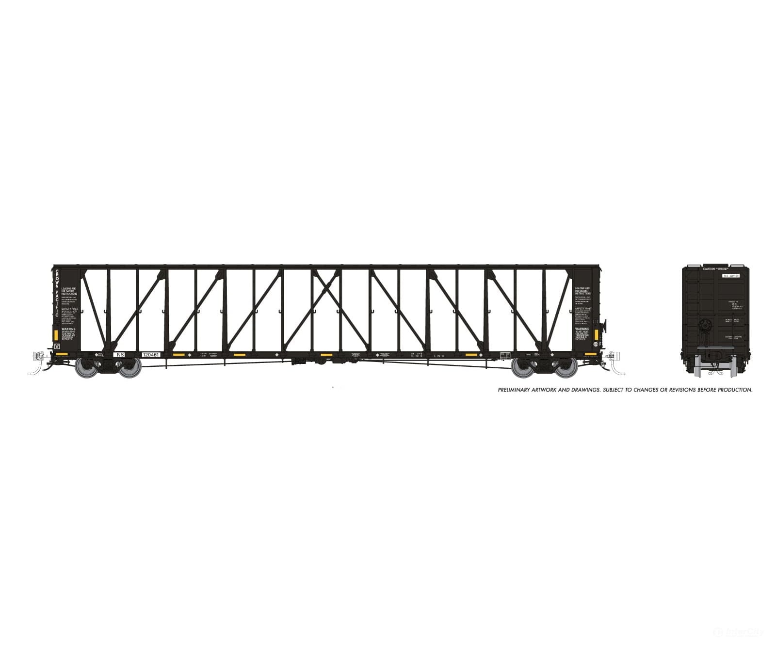 Rapido 562012 N NSC Centerbeam Flatcar: Norfolk Southern - Patchout: 6-Pack Freight Cars