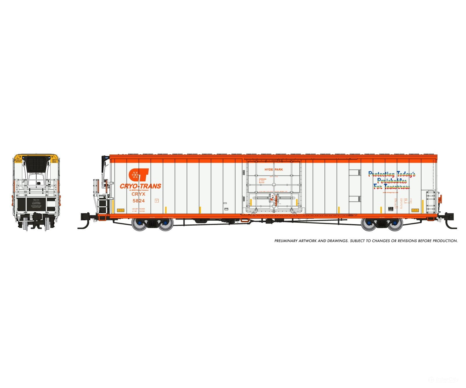 Rapido 567002-3 N Greenbrier 7780cuft Reefer: Cryo-Trans: 5844 All Good - Freight Cars