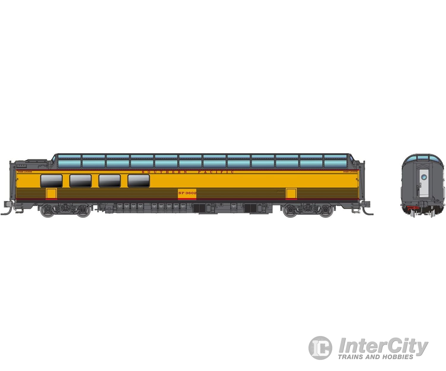 Rapido 575004 N Sp Dome-Lounge W/Fluted Sides: - Overland: #3602 Passenger Cars