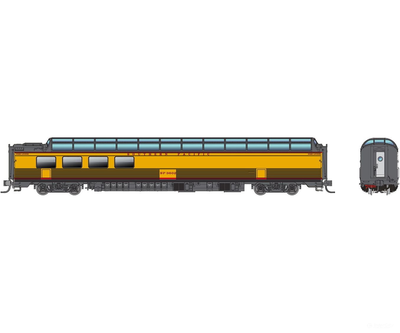 Rapido 575004 N Sp Dome-Lounge W/Fluted Sides: - Overland: #3602 Passenger Cars