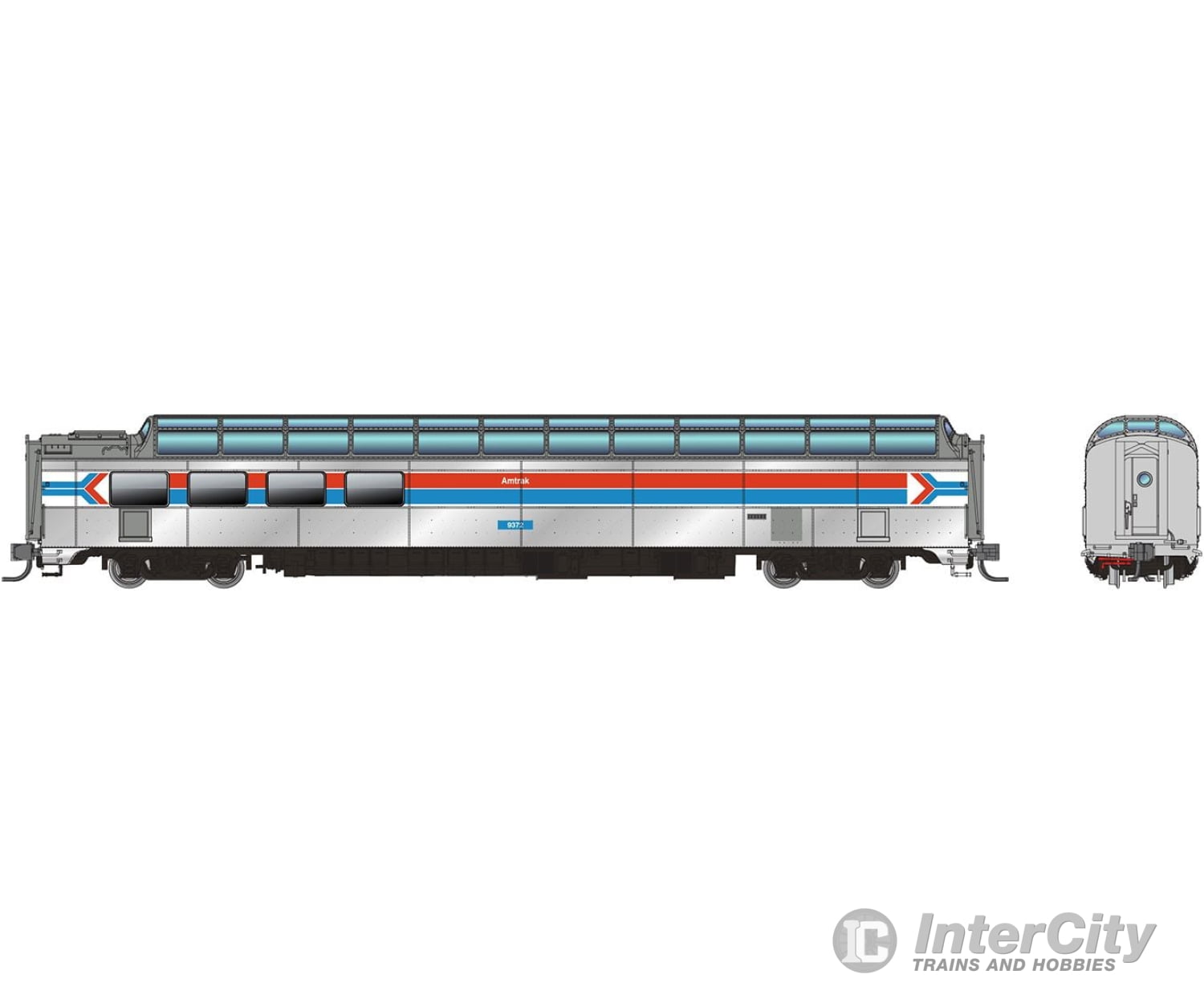 Rapido 575011 N Sp Dome-Lounge W/Flat Sides: Amtrak - Phase 1: #9371 Passenger Cars