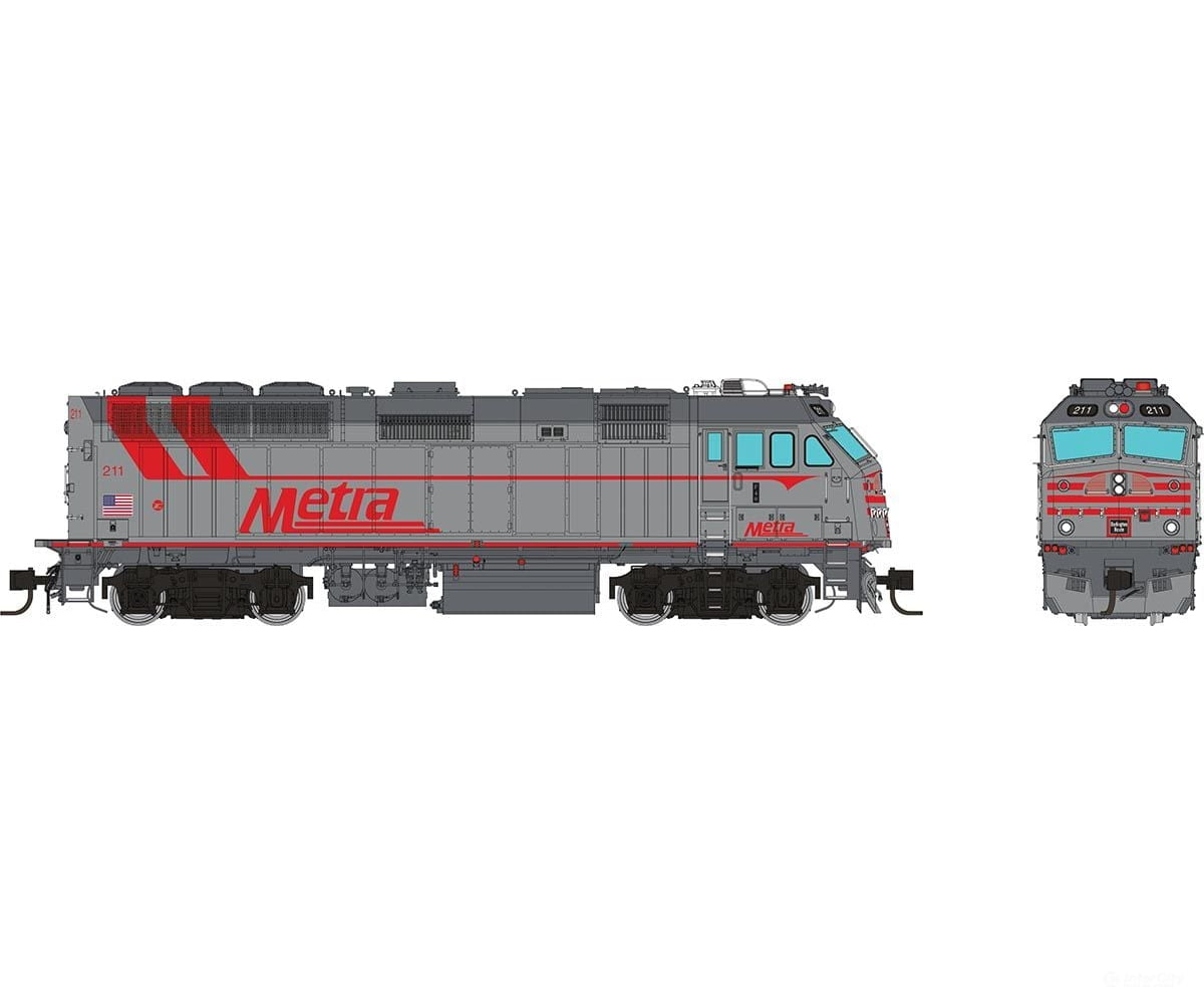 Rapido 583508 N F40Phm-3 (Dc/Dcc/Sound): Metra - Cb&Q Heritage: #211 Locomotives