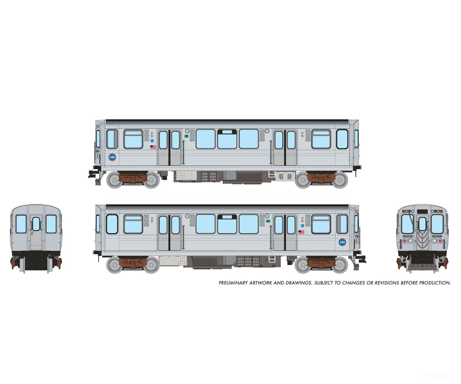 Rapido 588503 N CTA 2600-series L 2-Car Pair (DC/DCC/Sound): Speedlines Logo Scheme