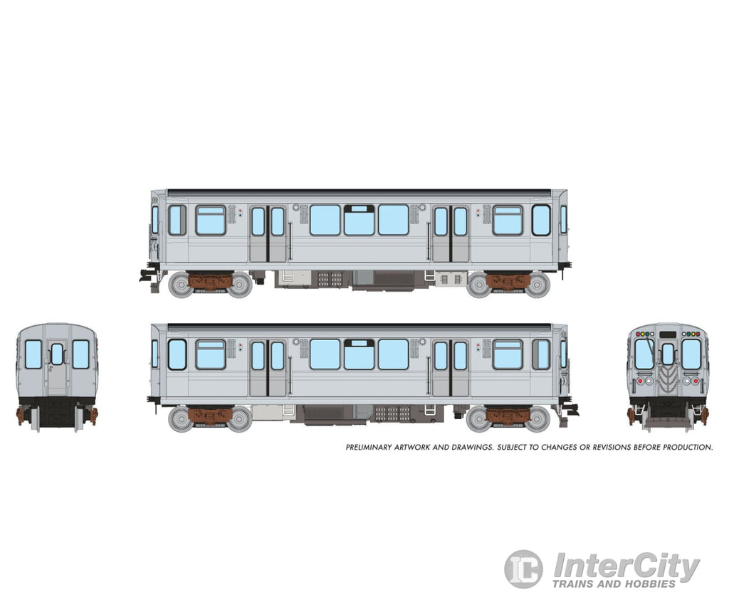 Rapido 588507 N CTA 2600-series L 2-Car Pair (DC/DCC/Sound): Pink Line Promotional Scheme