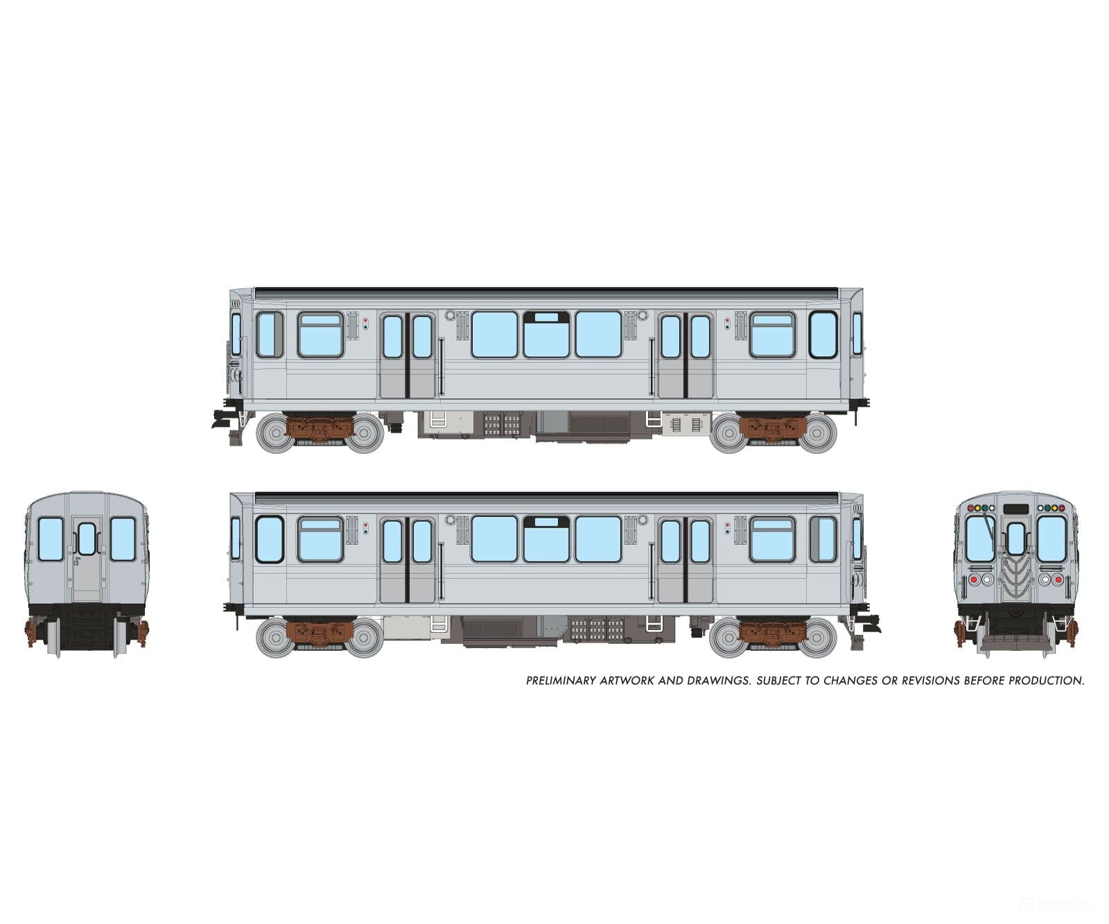 Rapido 588509 N CTA 2600-series L 2-Car Pair (DC/DCC/Sound): Painted Unlettered