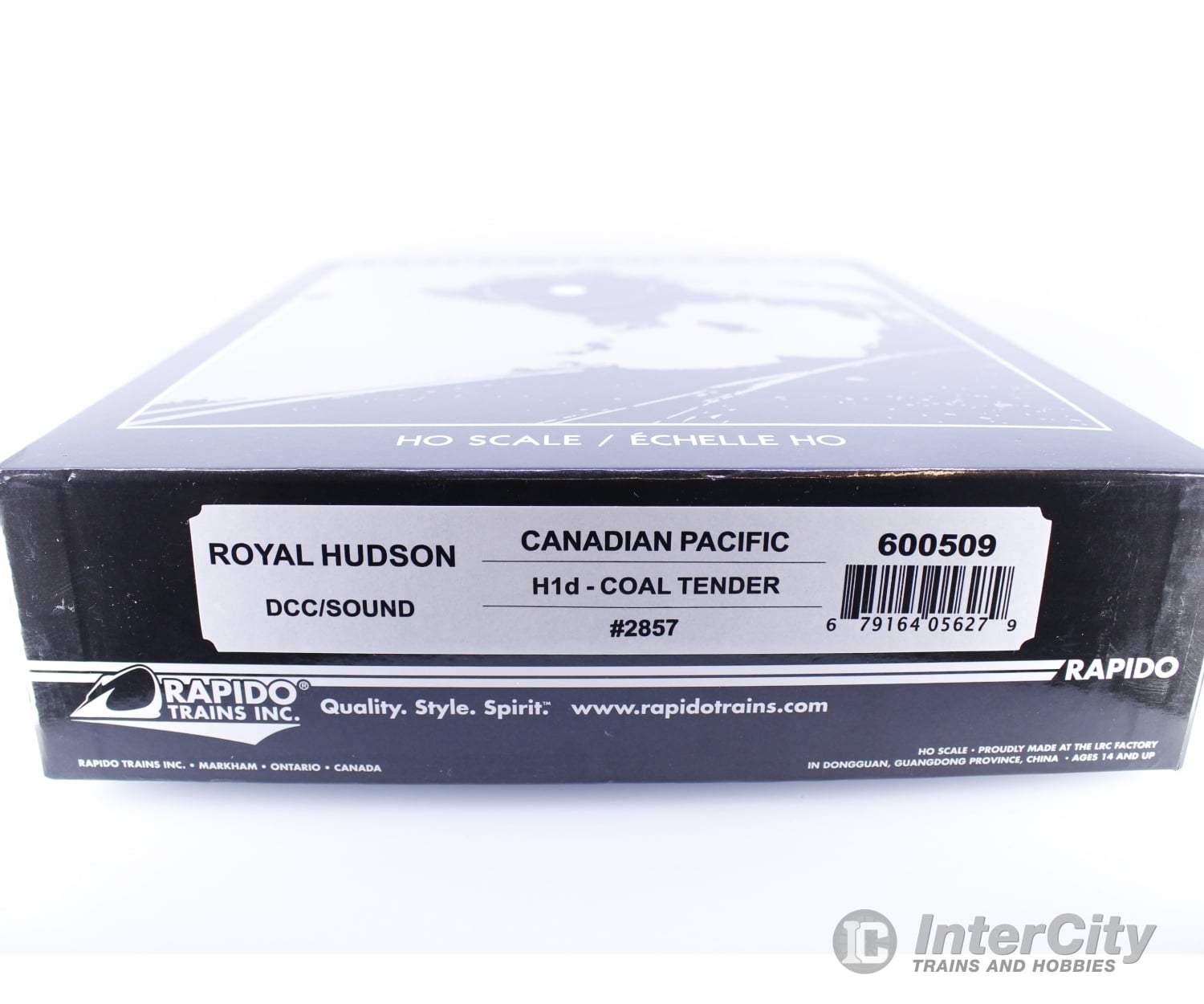 Rapido 600509 HO Royal Hudson H1d Coal Tender Steam Loco Un-Run Like New Rare Canadian Pacific (CP) 2857 DCC & Sound