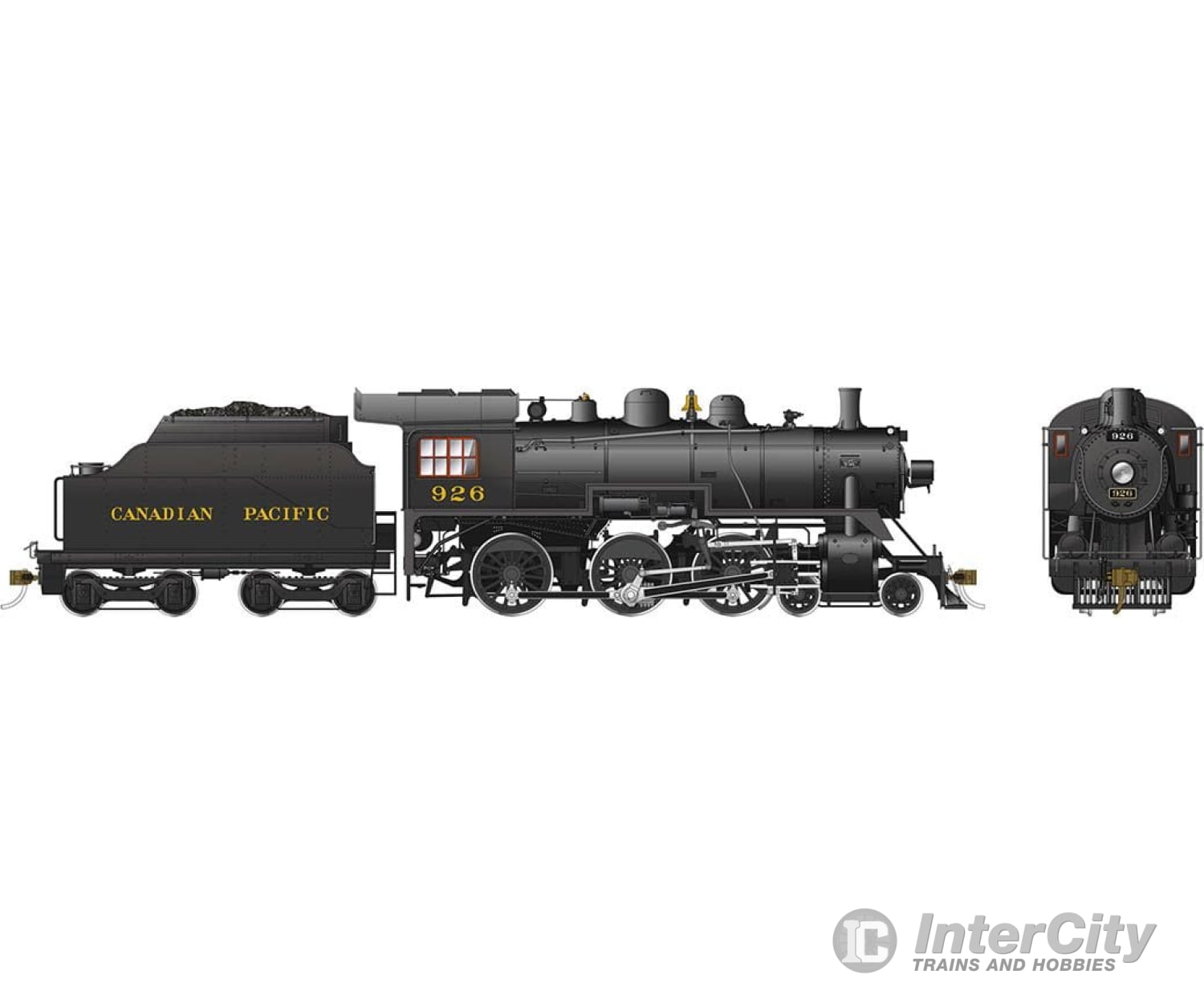 Rapido 602002 Ho Scale D10G Steam Locomotive (Dc/Silent): Cpr #926 Locomotives