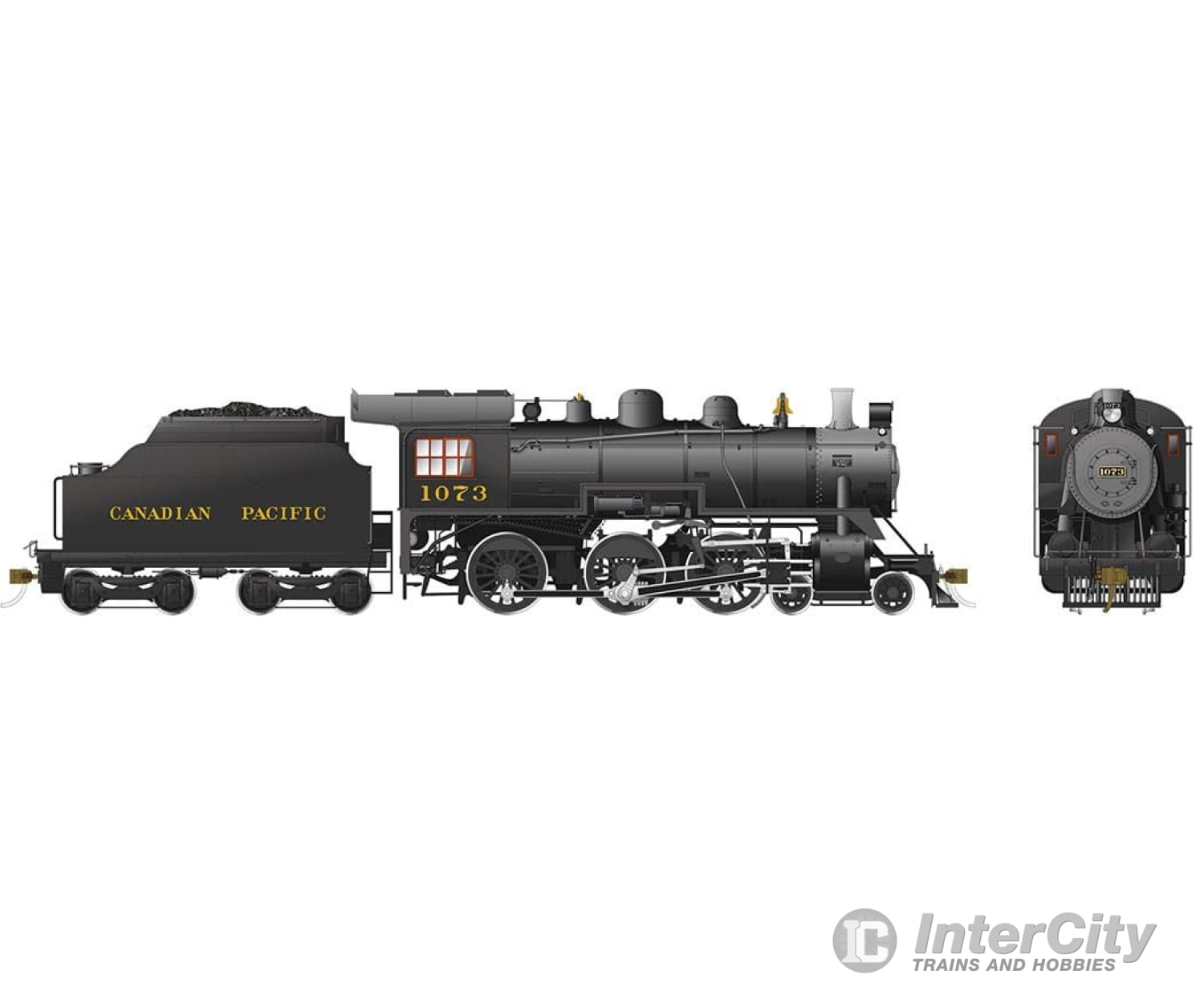 Rapido 602006 Ho Scale D10K Steam Locomotive (Dc/Silent): Cpr #1073 Locomotives