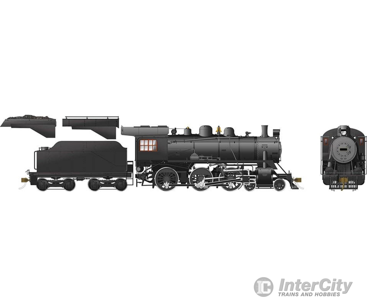 Rapido 602015 Ho Scale D10G/H/J/K Steam Locomotive (Dc/Silent): Unlettered High Light Locomotives