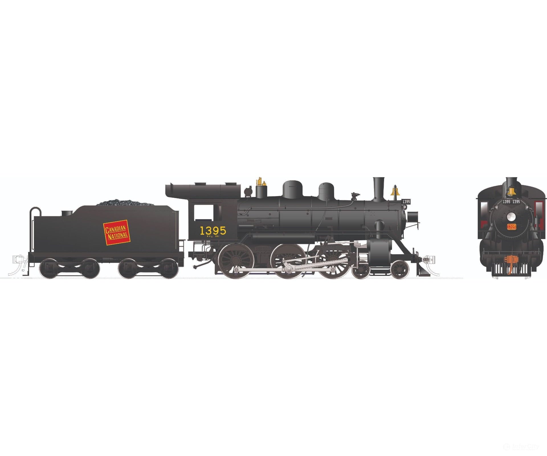 Rapido 603519 HO H-6-g 4-6-0 (DC/DCC/Sound): CNR - Tilted Wafer: #1395 - Locomotives