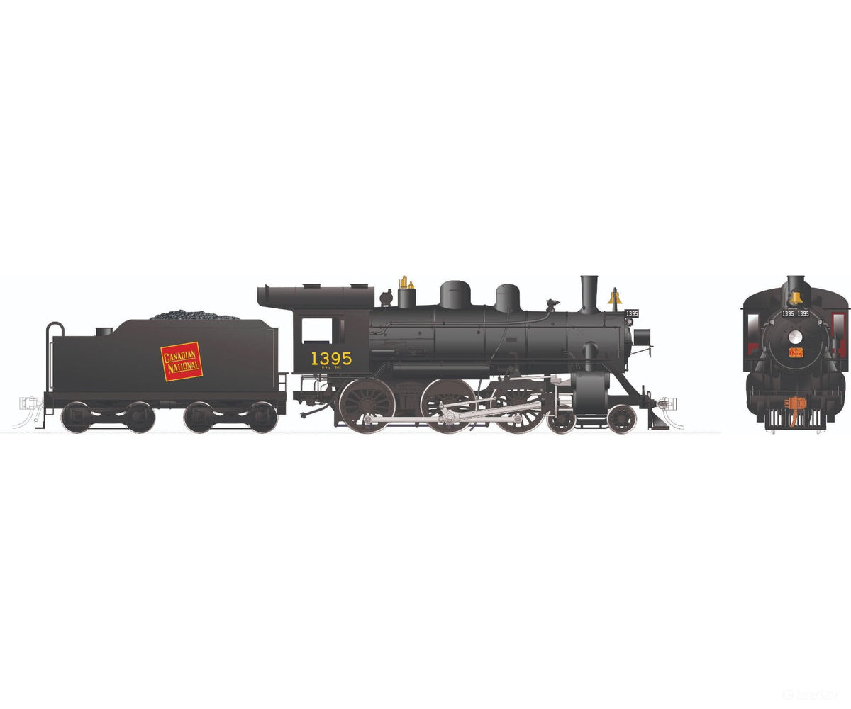 Rapido 603519 HO H-6-g 4-6-0 (DC/DCC/Sound): CNR - Tilted Wafer: #1395 - Locomotives