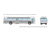 Rapido 751037 Ho 1/87 New Look Bus (Deluxe): Unlettered Transit W/ Dual Doors: White/Silver Cars