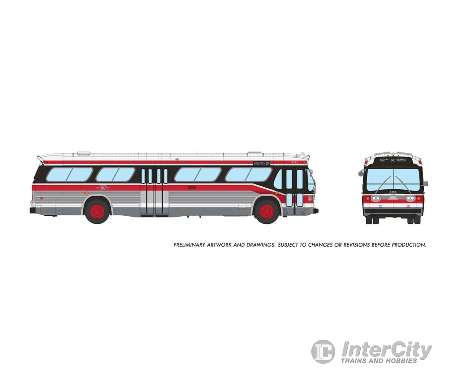 Rapido 751100 Ho 1/87 New Look Bus (Deluxe): Ttc - Clrv Scheme: #8585 Cars & Trucks