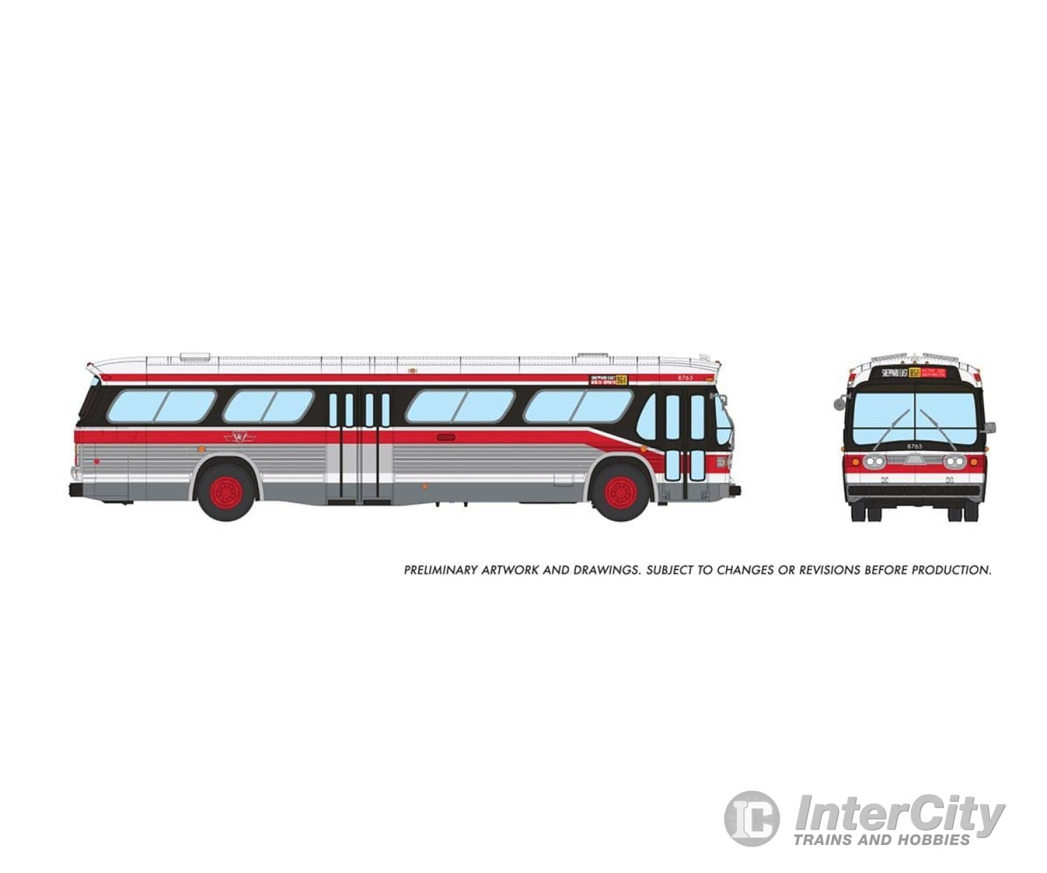 Rapido 751101 Ho 1/87 New Look Bus (Deluxe): Ttc - Clrv Scheme: #8765 Cars & Trucks