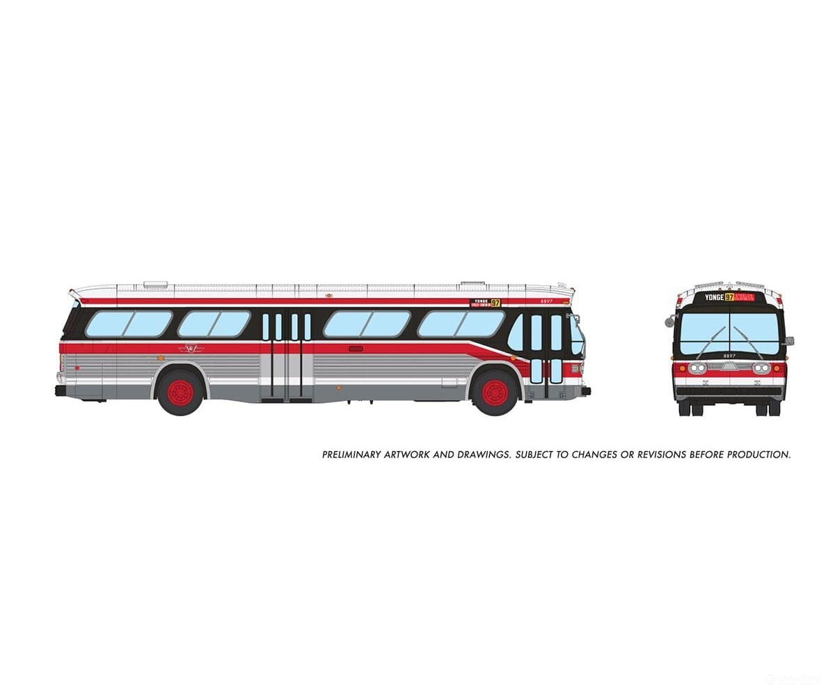 Rapido 751102 Ho 1/87 New Look Bus (Deluxe): Ttc - Clrv Scheme: #8897 Cars & Trucks