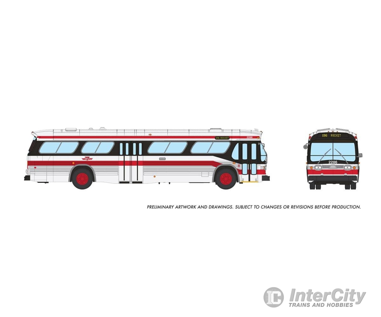 Rapido 751103 Ho 1/87 New Look Bus (Deluxe): Ttc - Modern Scheme: #2286 Cars & Trucks