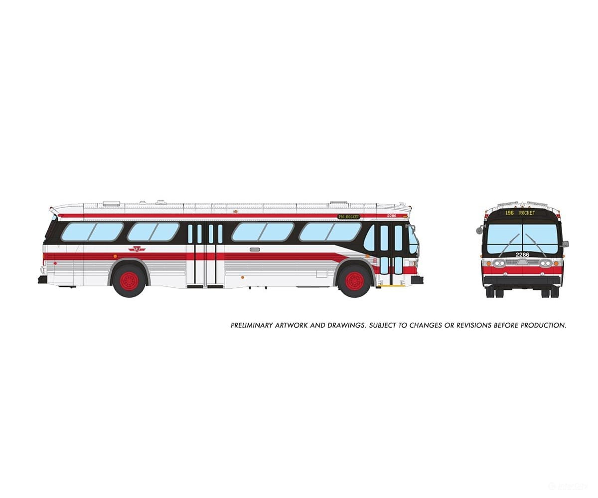 Rapido 751103 Ho 1/87 New Look Bus (Deluxe): Ttc - Modern Scheme: #2286 Cars & Trucks