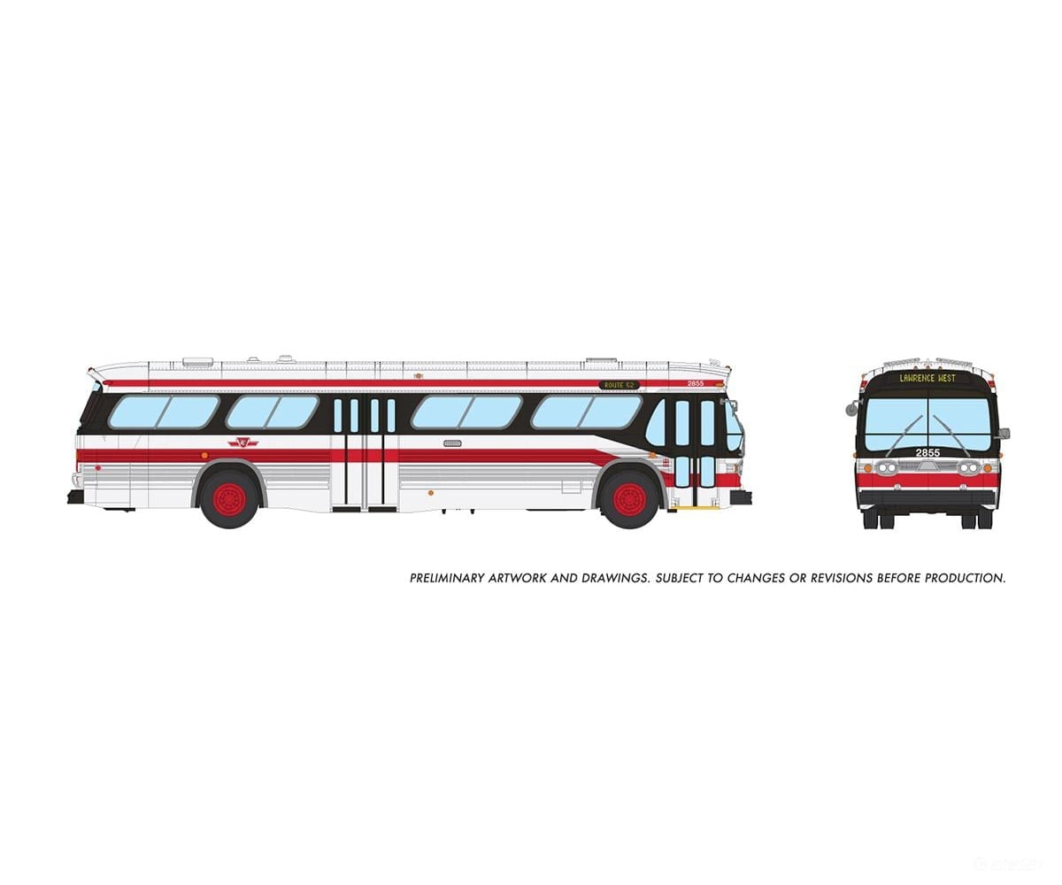 Rapido 751105 Ho 1/87 New Look Bus (Deluxe): Ttc - Modern Scheme: #2855 Cars & Trucks