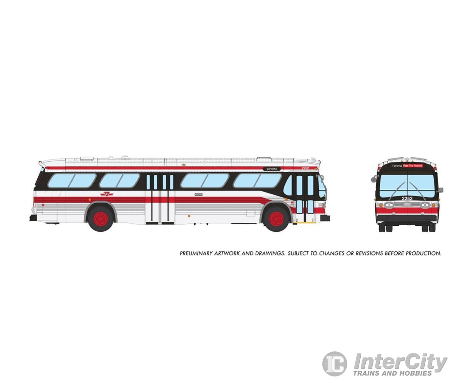 Rapido 751106 Ho 1/87 New Look Bus (Deluxe): Ttc - As Preserved: #2252 Cars & Trucks