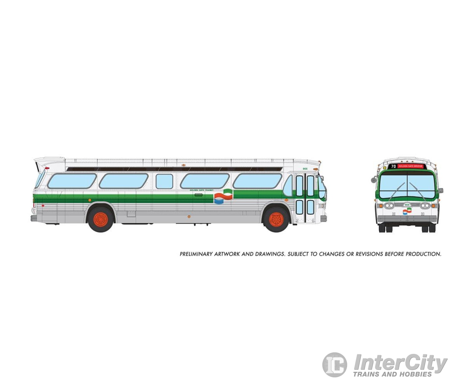 Rapido 753112 Ho 1/87 New Look Bus (Deluxe): Golden Gate Transit: #866 Cars & Trucks