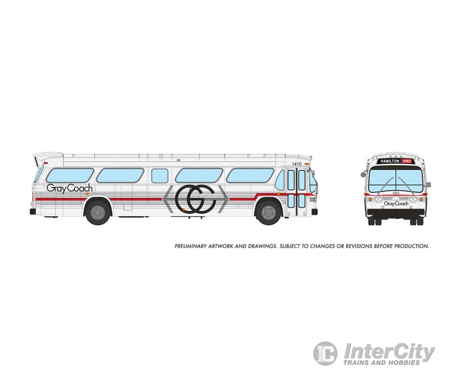 Rapido 753115 Ho 1/87 New Look Bus (Deluxe): Gray Coach - Late: #1410 Cars & Trucks