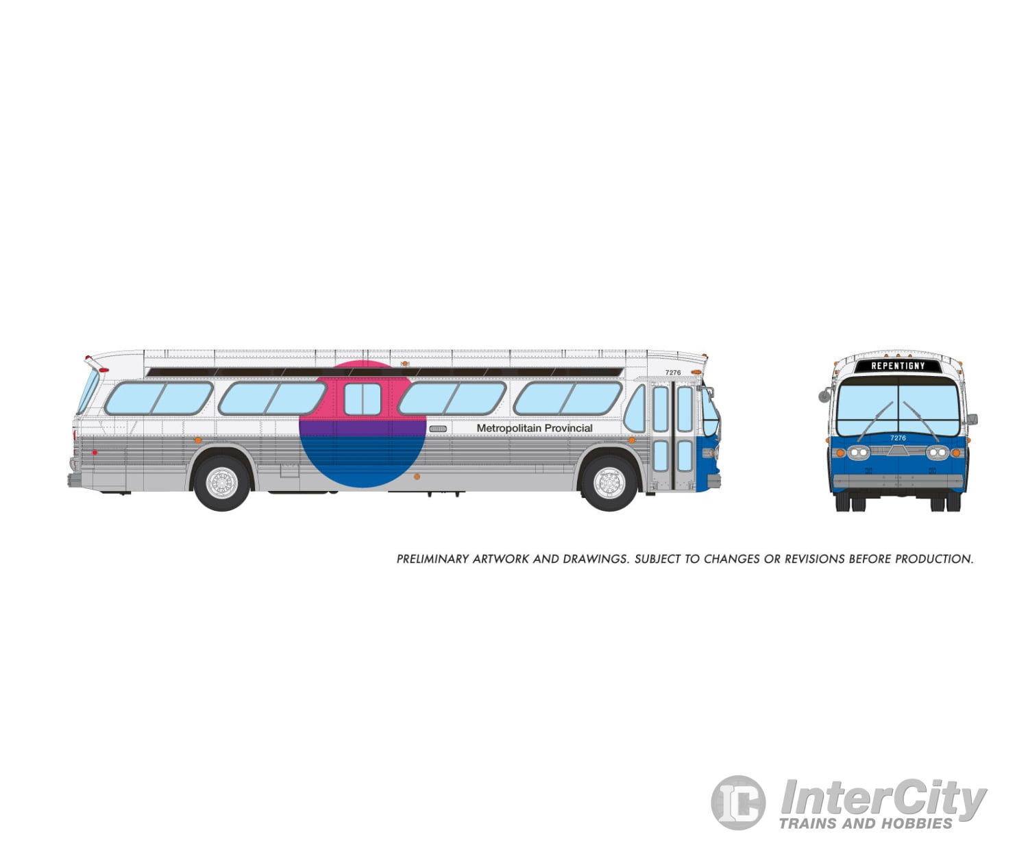 Rapido 753121 Ho 1/87 New Look Bus (Deluxe): Metropolitain Provincial: #7276 Cars & Trucks