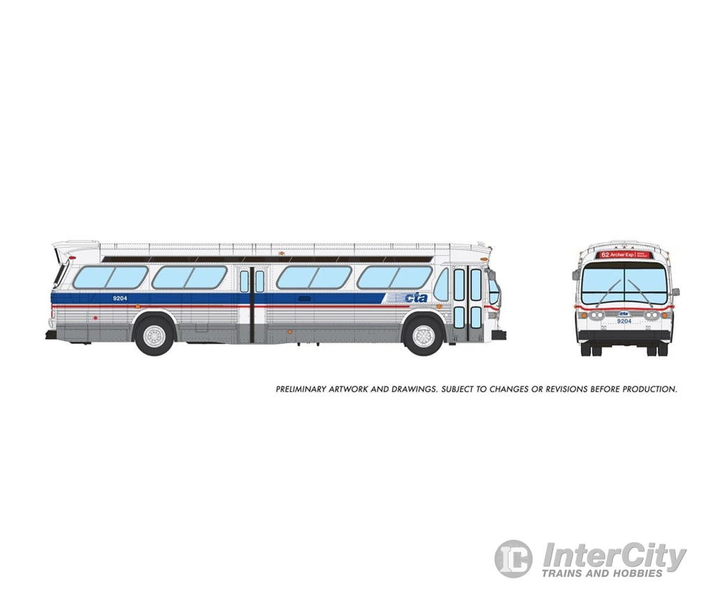 Rapido 753138 Ho 1/87 New Look Bus (Deluxe): Chicago Cta - Late Scheme: #9204 Cars & Trucks