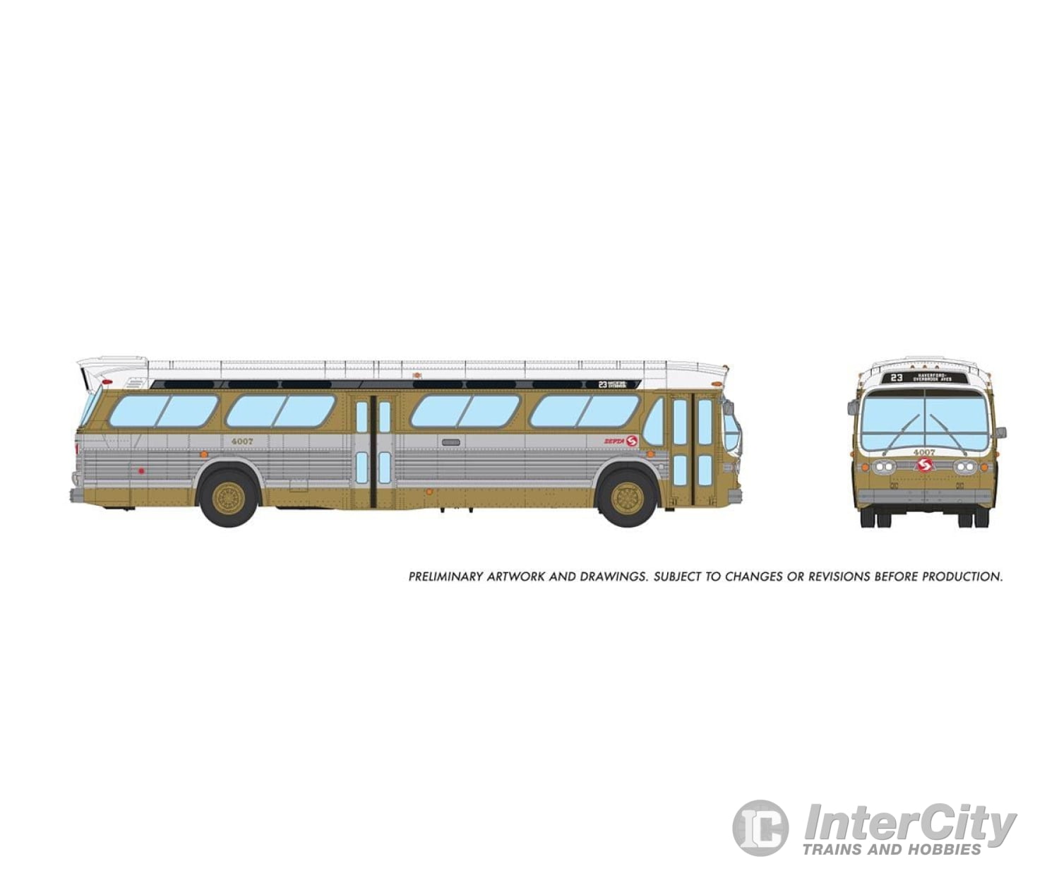 Rapido 753159 Ho 1/87 New Look Bus (Deluxe): Philadelphia Septa - Early: #4007 Cars & Trucks