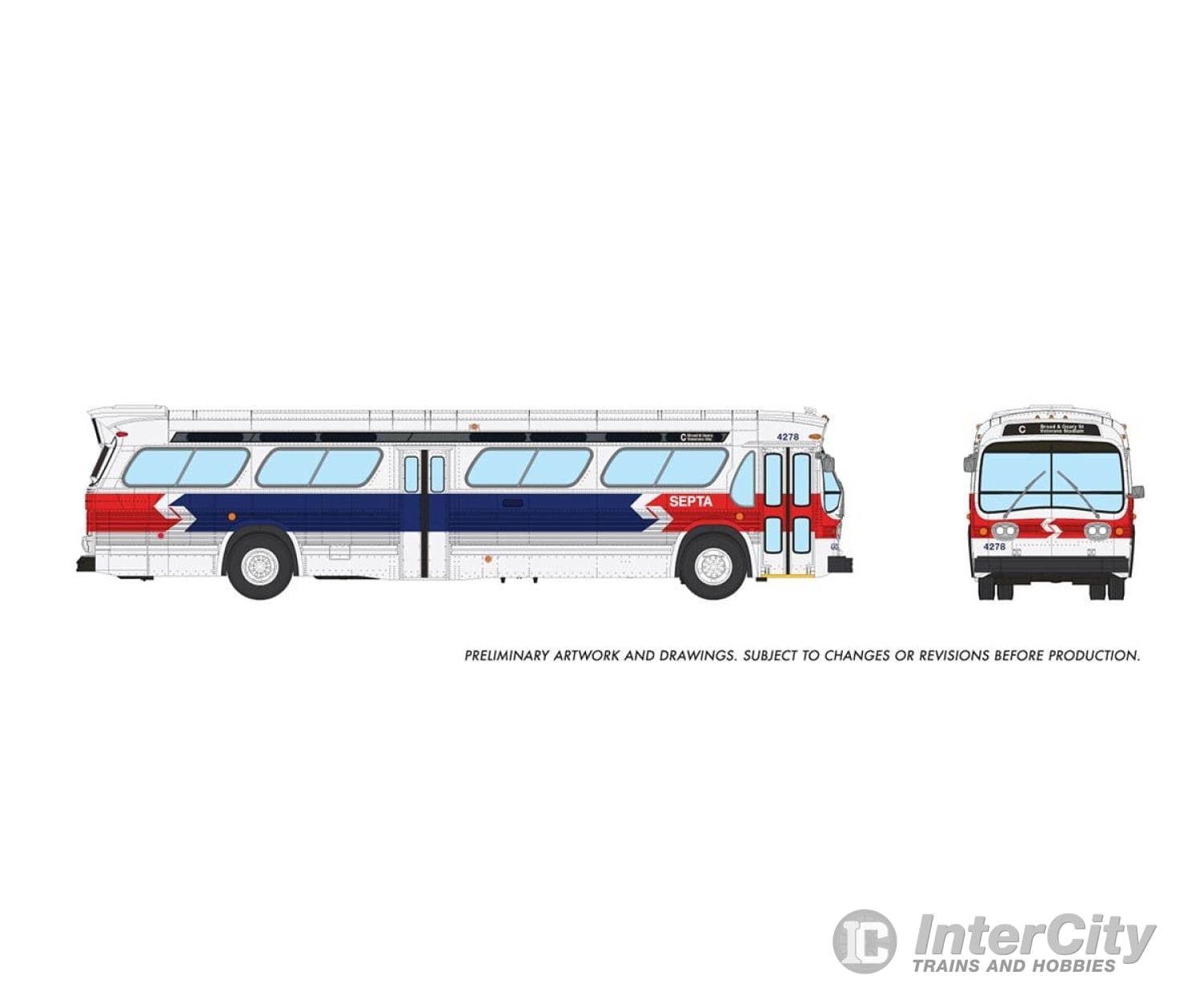 Rapido 753162 Ho 1/87 New Look Bus (Deluxe): Philadelphia Septa - Late: #4278 Cars & Trucks