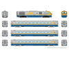 Rapido 9113002 HO LRC Trainset (DC/Silent): VIA Rail: Set #2 (#6909 + 3470 3326 3350) Locomotives