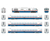 Rapido 9113503 HO LRC Trainset (DC/DCC/Sound): Amtrak: Set #1 (#38 + 42 46 49) Locomotives