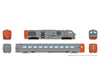Rapido 9128503 N LRC Trainset (DC/DCC/Sound): MLW/Dofasco Demo: Set (LRC-JV1 + 1 Coach) Locomotives