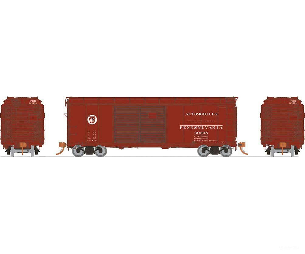 Rapido Ho 123007 Scale #123007-4 Prr Pennsylvania Automobile Box Car #69321 - Custom Freight Cars