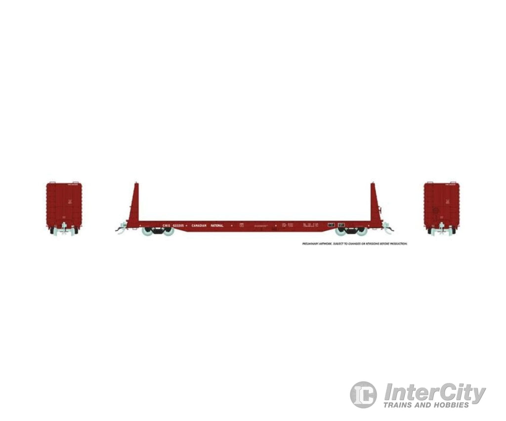 Rapido Ho 147004A Marine Industries Bulkhead Flatcar - Ready To Run -- Canadian National Cnis