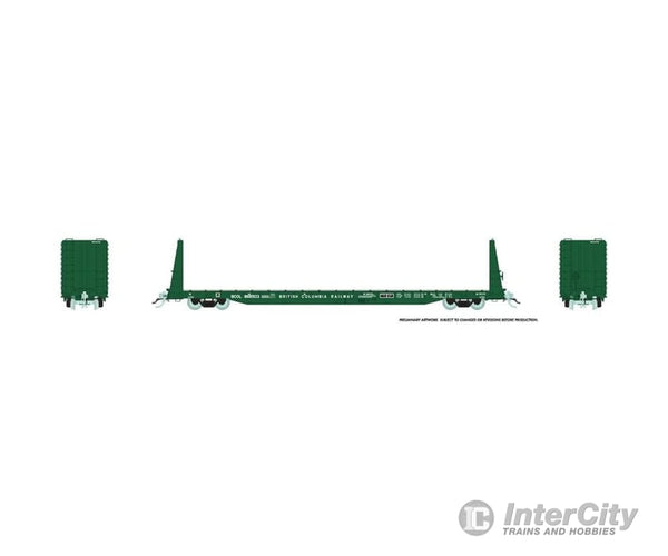 Rapido Ho 147005A Marine Industries Bulkhead Flatcar - Ready To Run -- British Columbia Railway