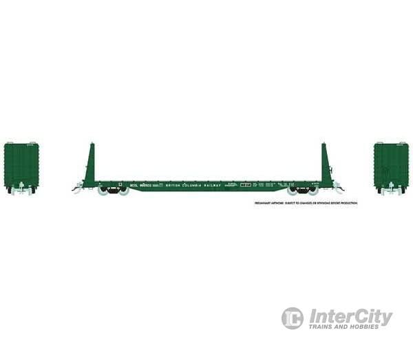 Rapido Ho 147005A Marine Industries Bulkhead Flatcar - Ready To Run -- British Columbia Railway