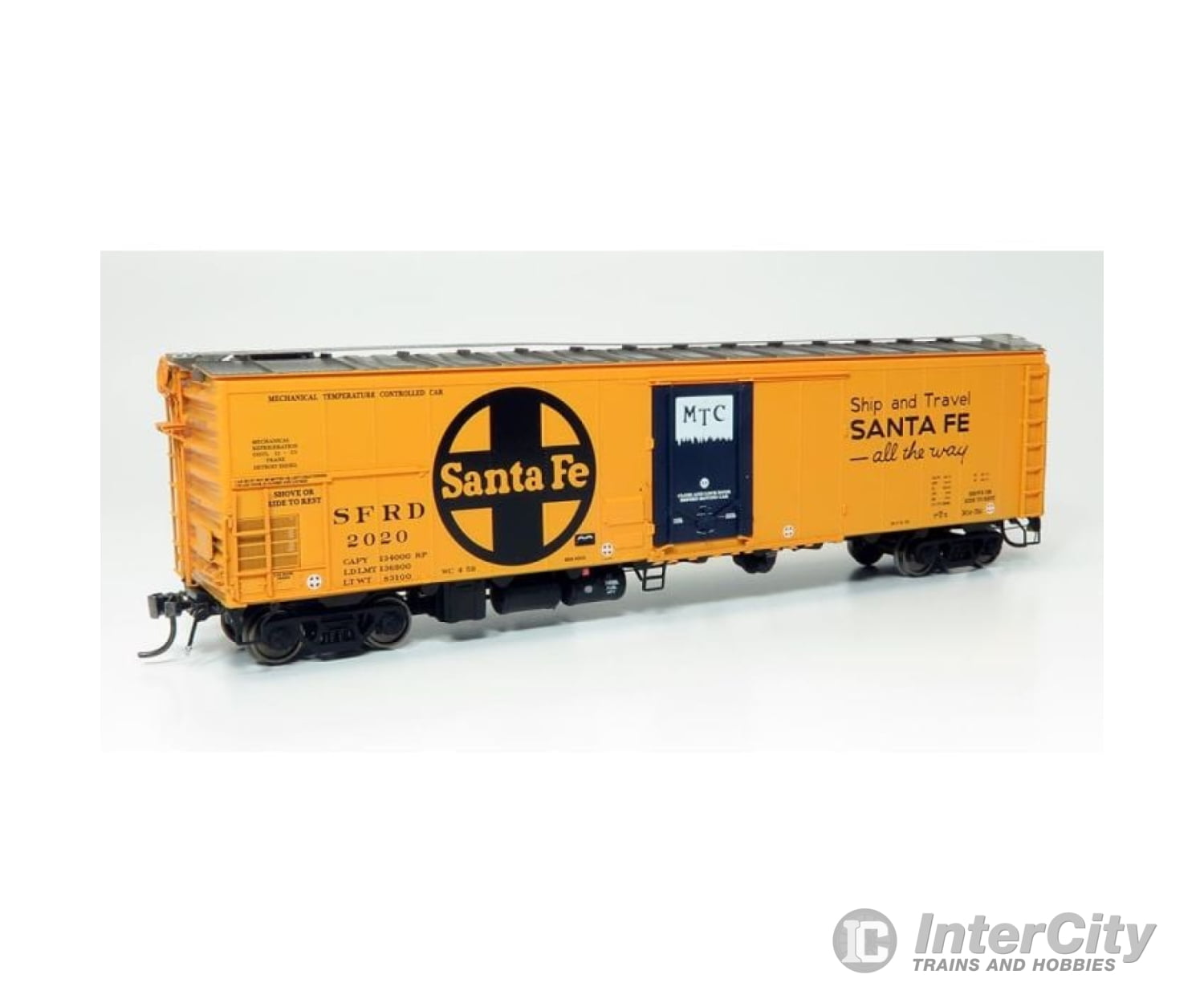 Rapido Ho 156006A Santa Fe Class Rr-56 Mechanical Reefer - Ready To Run -- (Orange Black Blue All