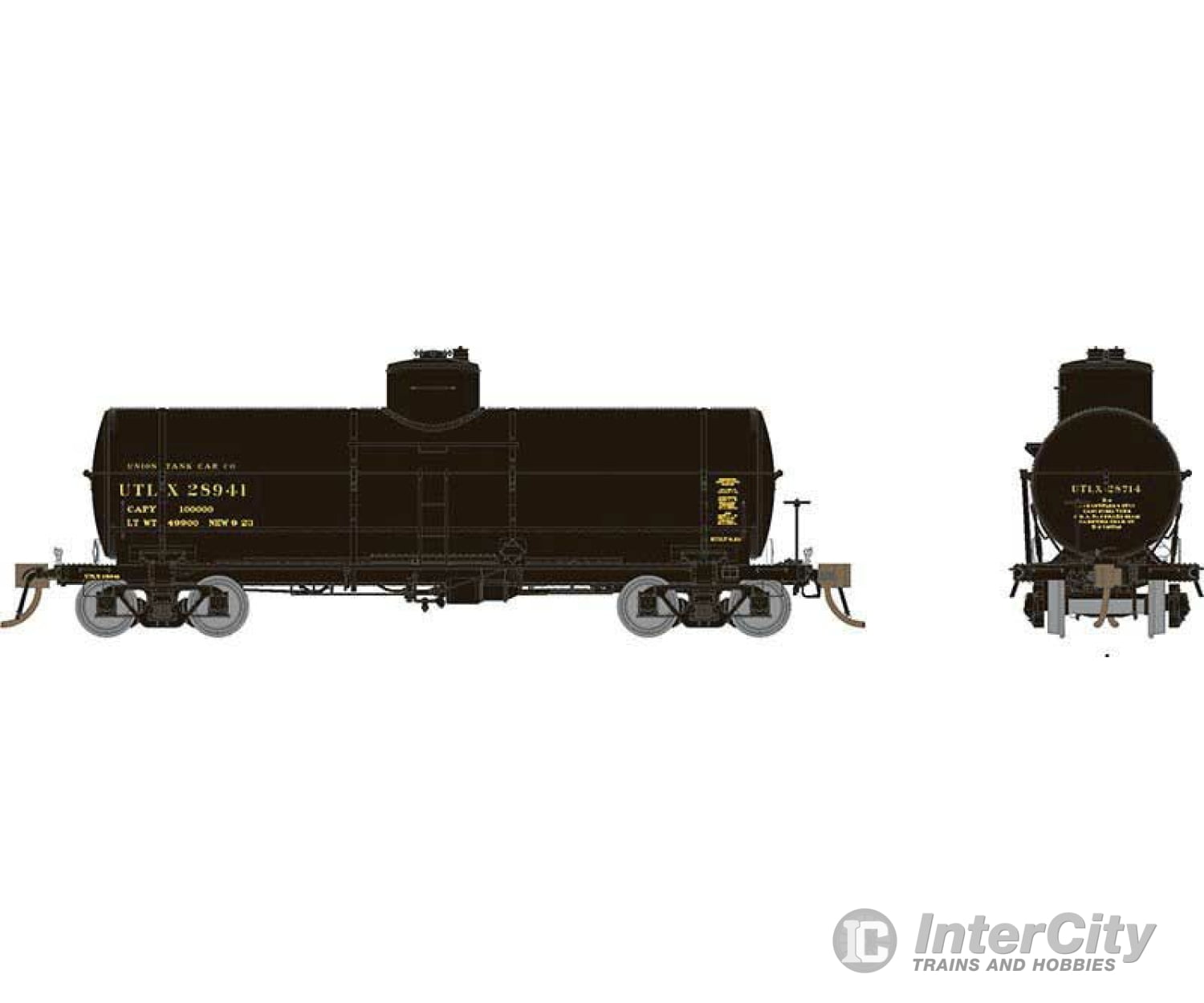 Rapido Ho 159002A Union Tank Car 10 000-Gallon X-3 - Ready To Run -- (1930S Scheme Set #1; Black