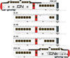 Rapido Ho 203505 Uac Turbotrain 5-Car Passenger Train-Only Set - Sound & Dcc Equipp Canadian
